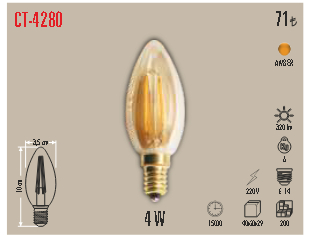 CT-4280 4W led buji amp�l