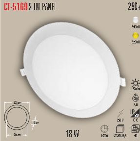 CT-5169 SLIM PANEL 12w