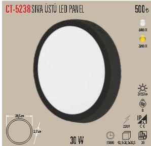 CT-5238 Siyah �st �ste LED Panel