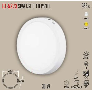 CT-5273 Siyah �st� LED Panel