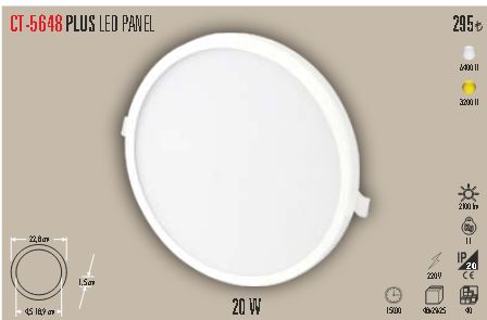 CT-5648 PLUS LED Panel 20w