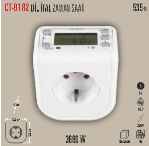 CT-9182 D�J�TAL ZAMAN SAAT�