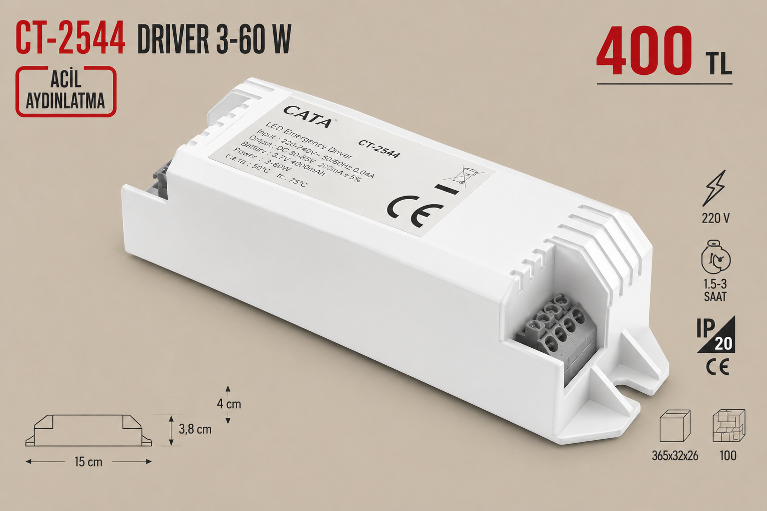 ct-2544 Acik Aydınlatma Kiti - merkez Mağazası