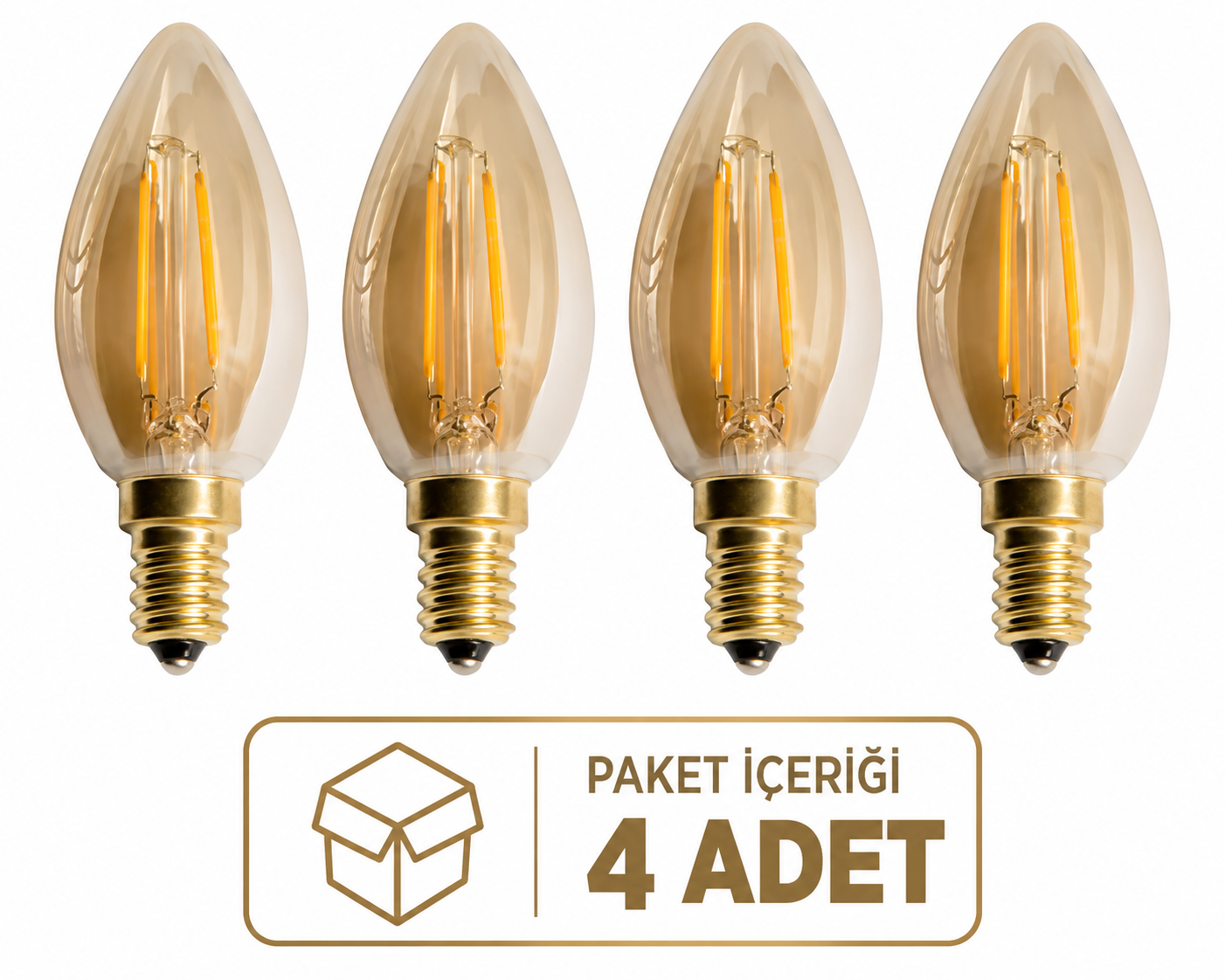 4W Rustik LED Ampul CT-4280 4 Adet