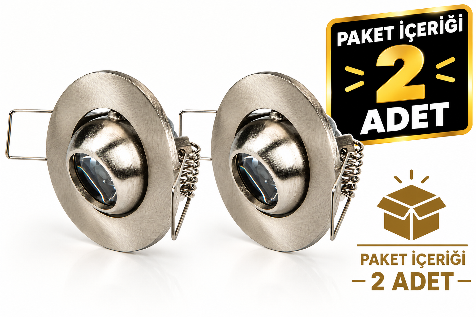 CT 5268 1.5W Satin Kasa Led Spot 6400K Beyaz Işık 2 Adet - merkez Mağazası