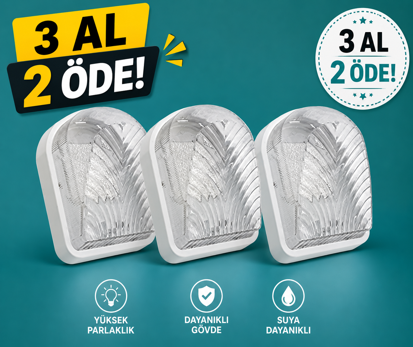 Mirsa Elektrik Gün Aplik Şeffaf 3 adet