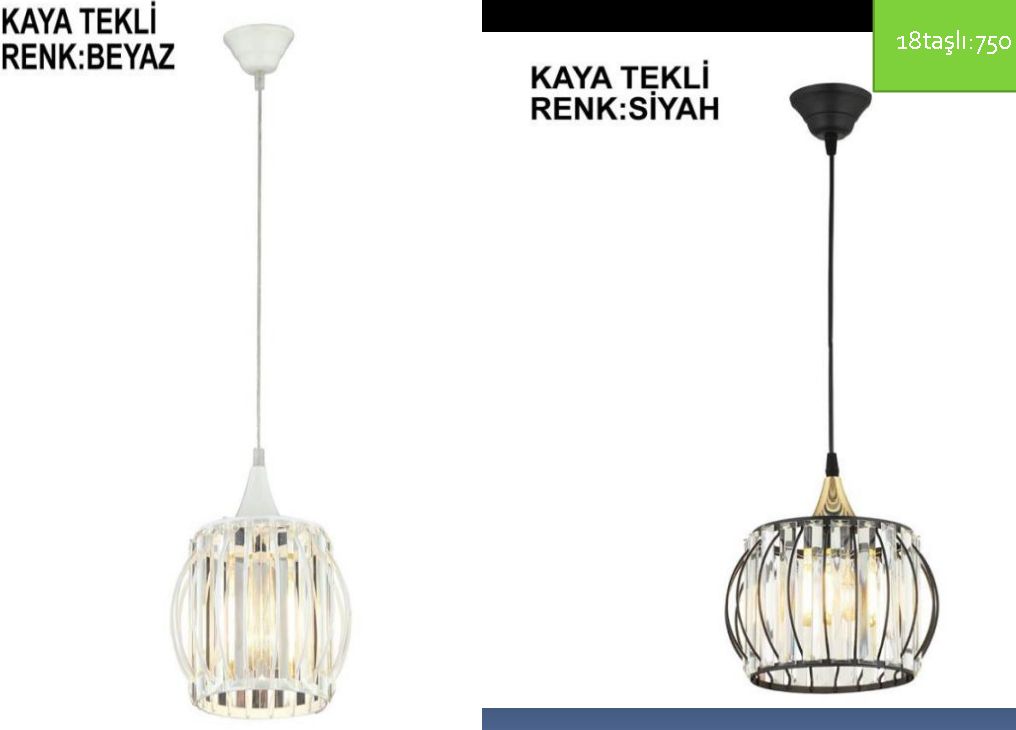 Kaya Tekli Kristal Avize