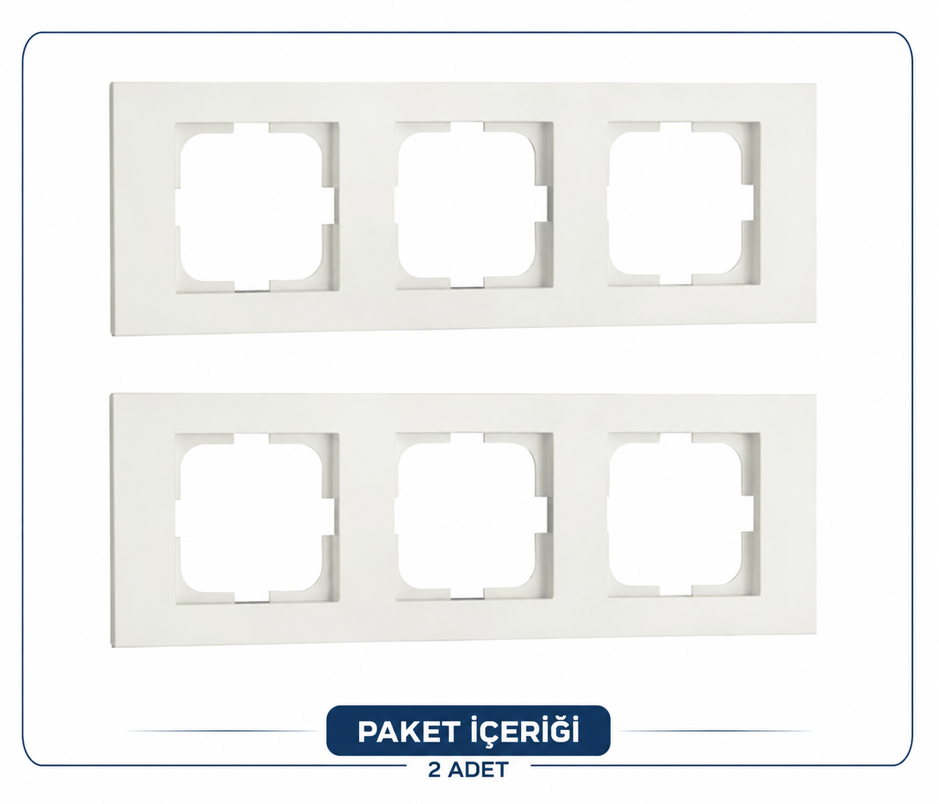 Ovivo Grano Beyaz Üçlü Çerçeve 2 Adet - merkez Mağazası