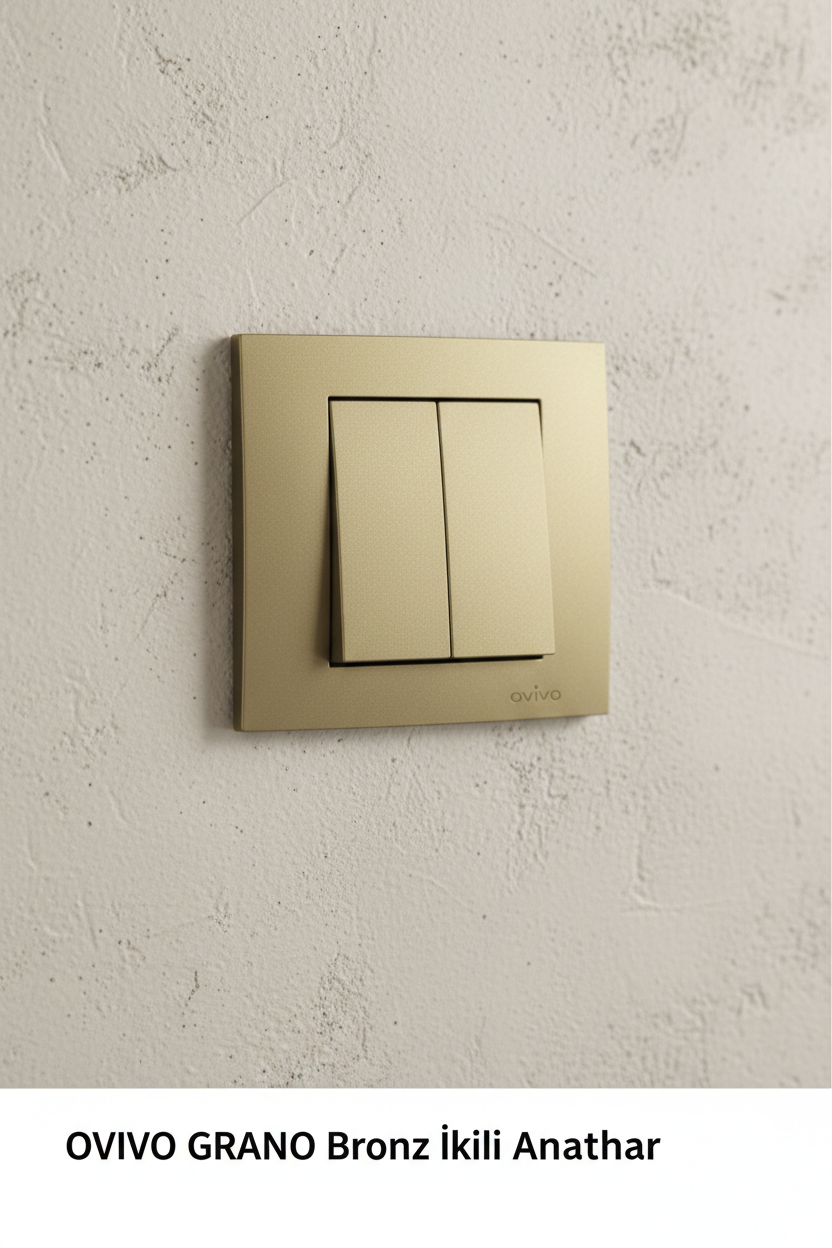 Ovivo Grano Titanyum Kom�tat�r - �kili I��k Anahtar� (Tam Set)