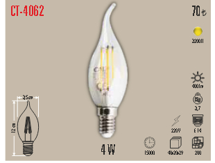 CT-4062 4 W buji ampül
