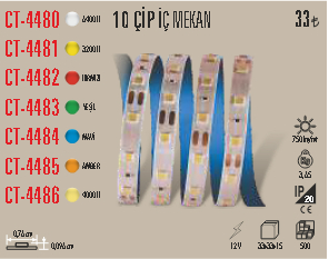 CT-4480 10 çipli iç mekan beyaz