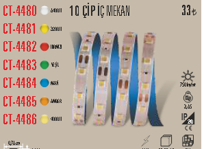 CT-4482 10 çipli iç mekan Kırmızı
