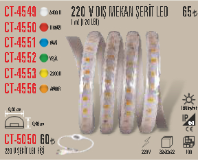 CT-5050 220 V SERIT LED FISI 5 LI