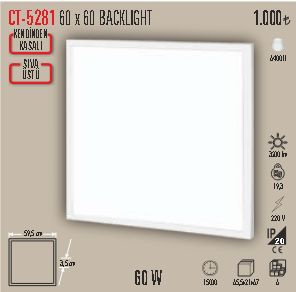 CT-5281 60 x 60 Backlight Beyaz ışık