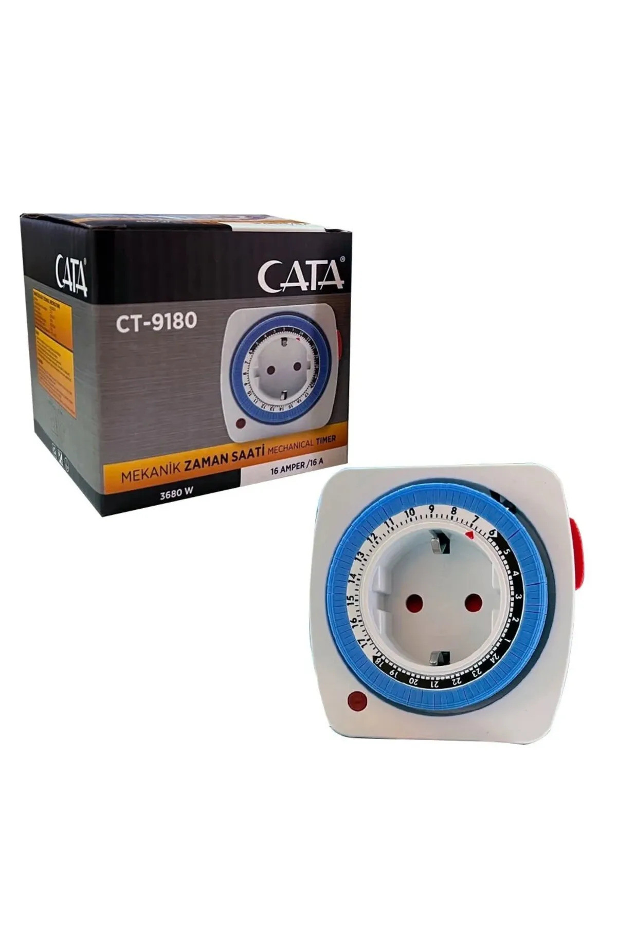 Ct-9180 Zaman Ayarli Priz Mekanik Ayarlanabilir Timer Saati 3680W