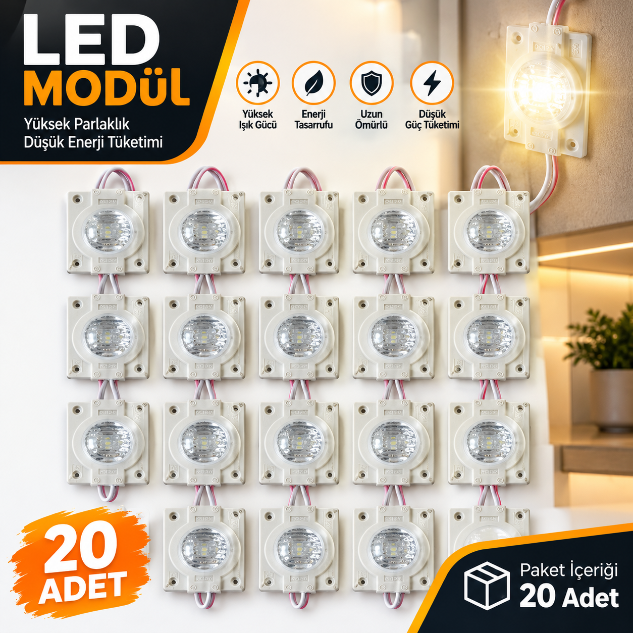 CT-MTC01 12 V TEKLI MERCEKLI LED MODÜL