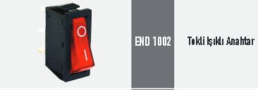 END 1002 Tekli Işıklı Anahtar