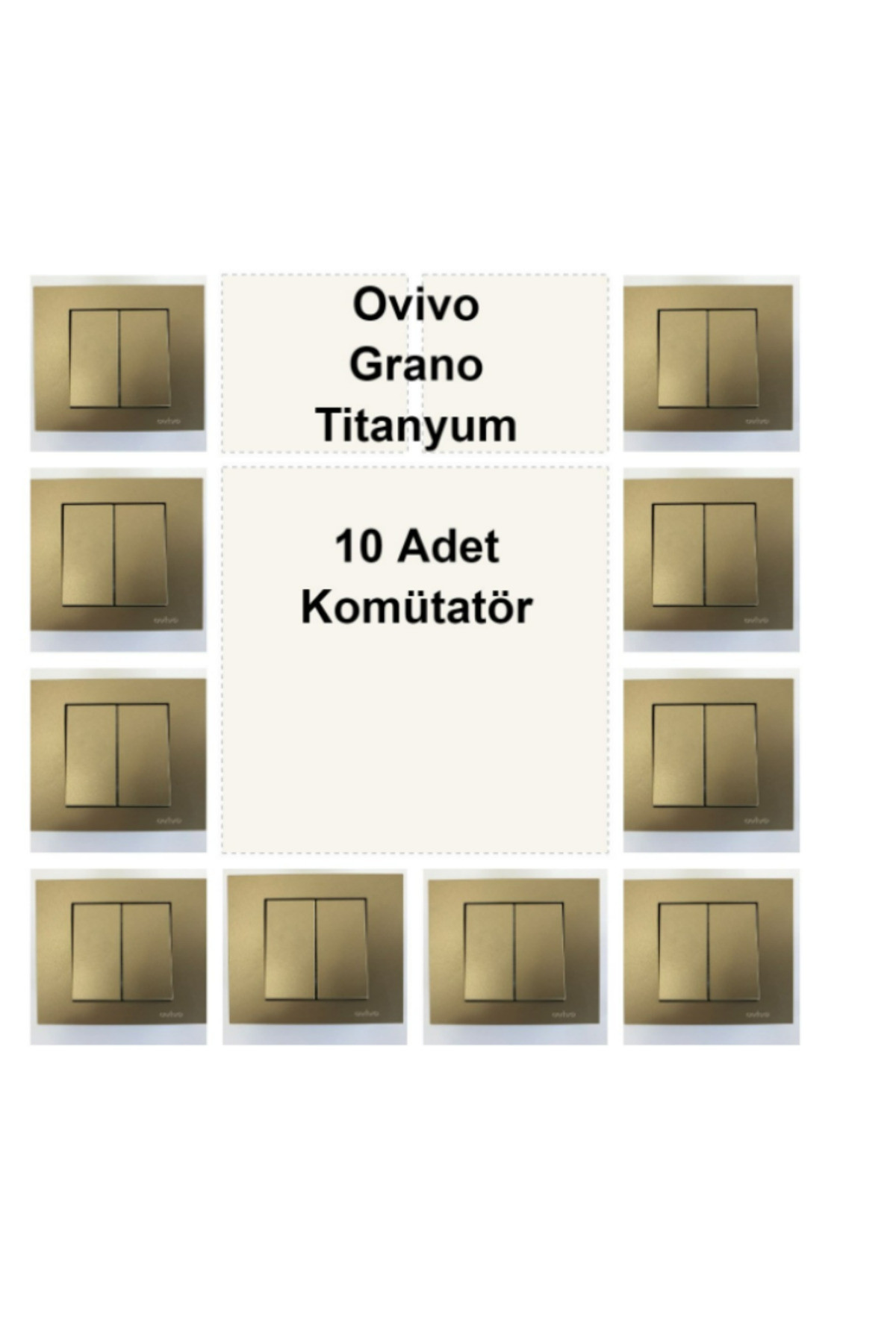 Ovivo Titanyum Komütatör ( ikili anahtar ) - 10 Adet