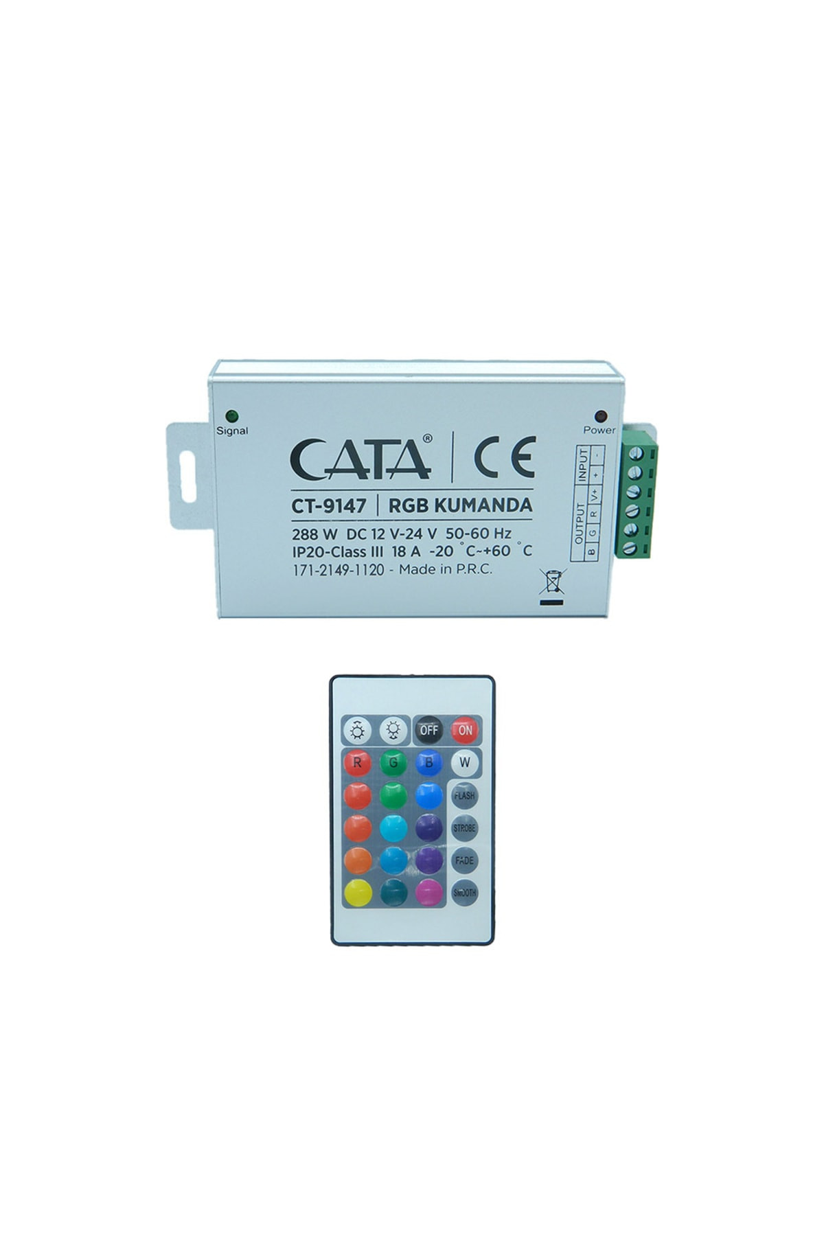 Rgb Serit Led Için Modül Ve Uzaktan Kumanda Rgb Renk Kontrolcüsü Ct-9147