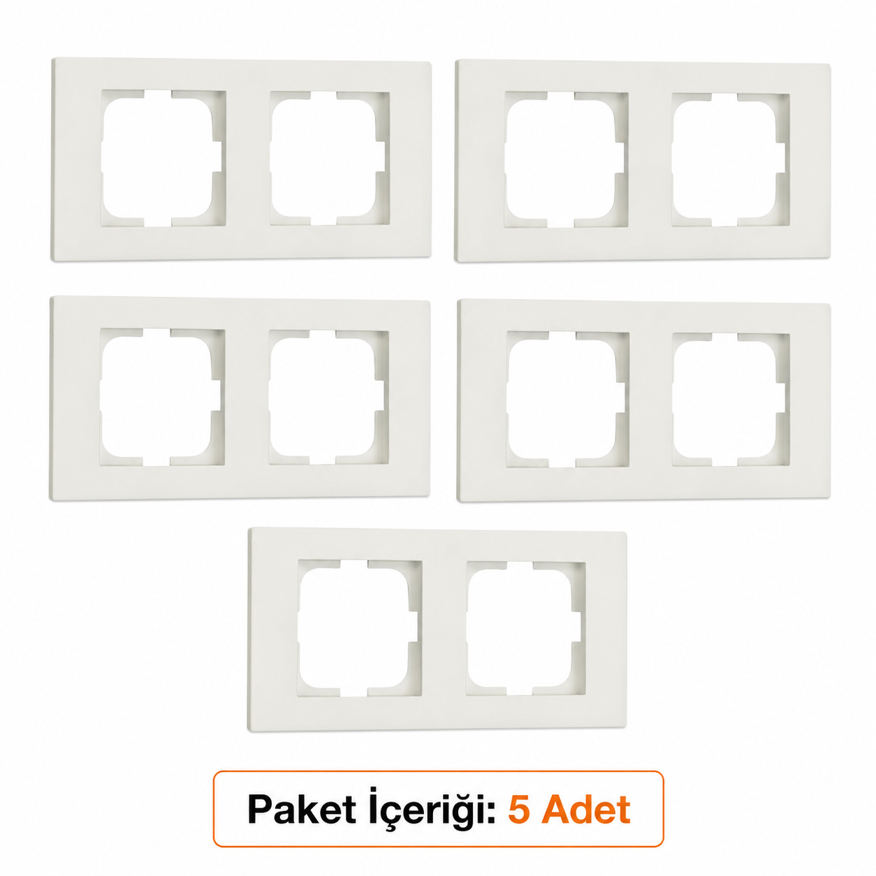 Ovivo Grano ikili Çerçeve Beyaz 5 Adet