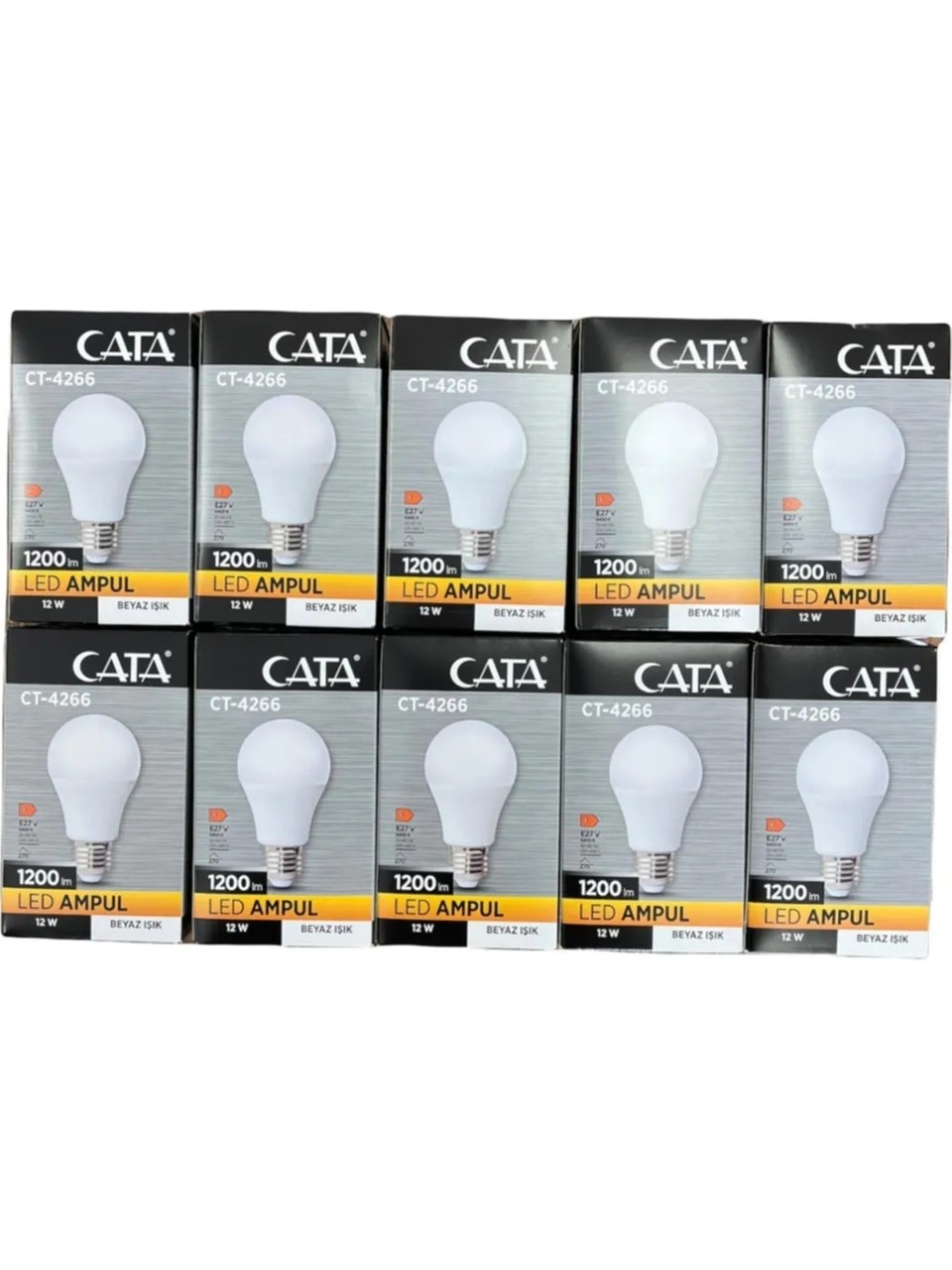 Cata 9W E27 LED Ampul 10 Adet