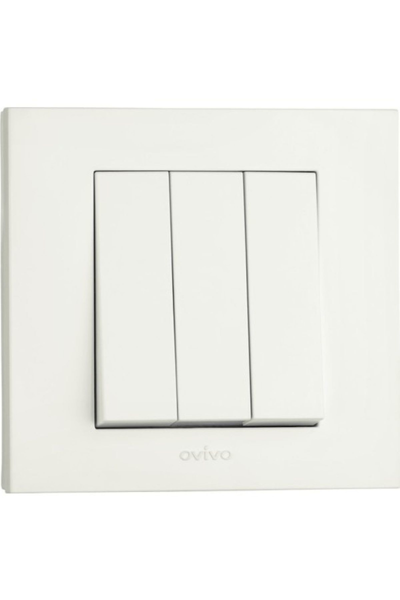 10 Adet Ovivo Grano Beyaz ��l� Anahtar �er�eve Dahil