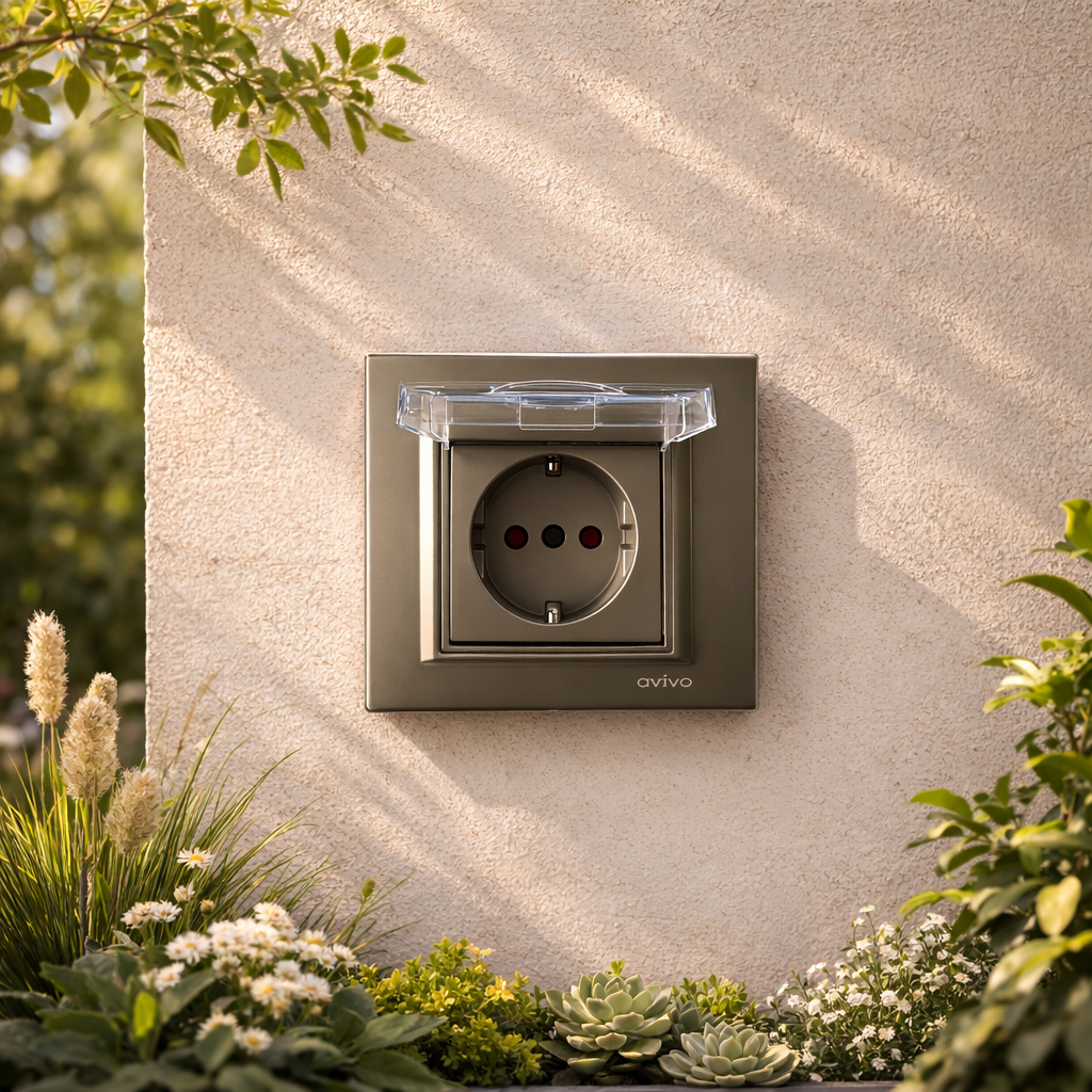 Grano Titanyum Kapakl� Toprakl� Priz